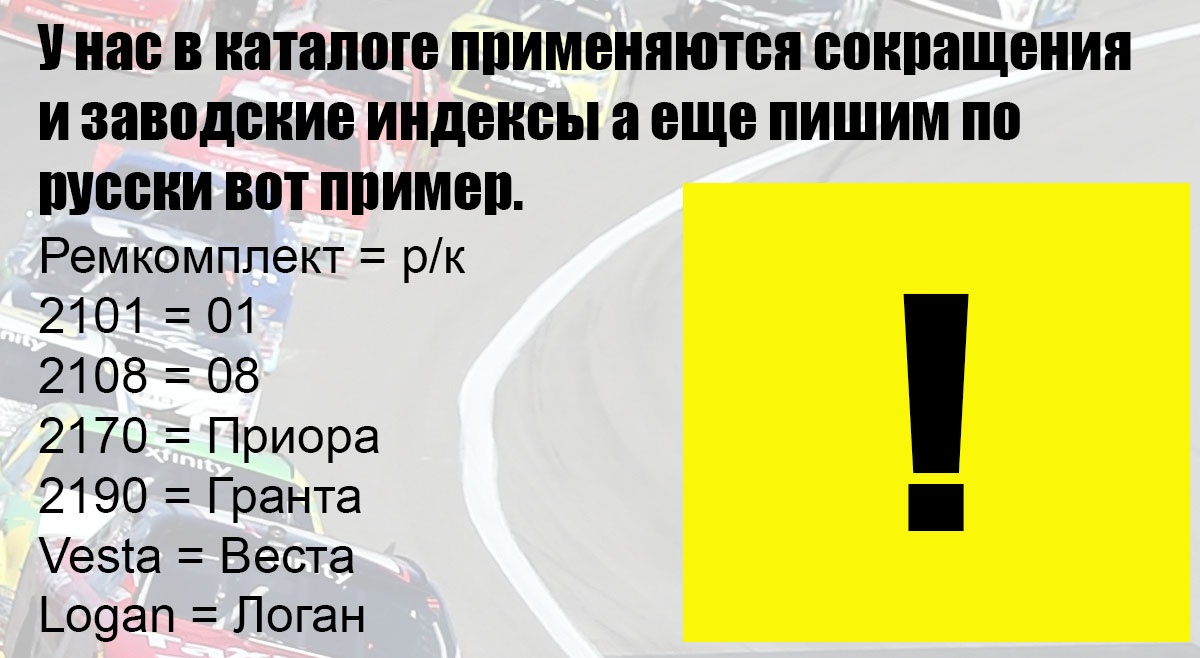 Пример сокращений